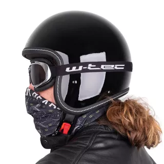 Kask motocyklowy otwarty W-TEC Badachos - Matt.czarny