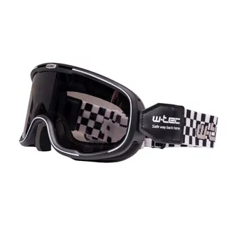 Gogle motocyklowe w stylu retro vintage W-TEC Chesster - Czarny