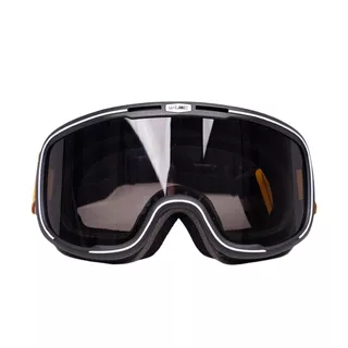 Gogle motocyklowe w stylu retro vintage W-TEC Chesster - Czarny