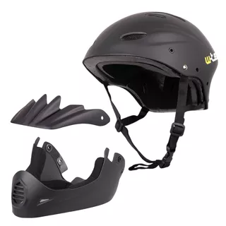 Kask downhill na rower motor enduro zjazdowy W-TEC Campanero Matt Black