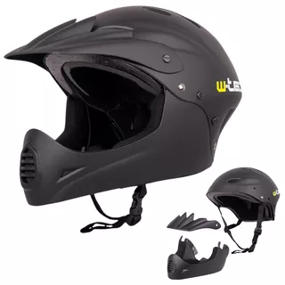 Kask downhill na rower motor enduro zjazdowy W-TEC Campanero Matt Black