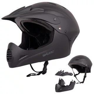Kask downhill na rower motor enduro zjazdowy W-TEC Campanero Matt Black