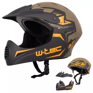 Kask downhill na rower motor enduro zjazdowy W-TEC Campanero Matt Green