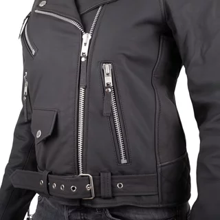 Damska skórzana kurtka motocyklowa W-TEC Brinea - Matt.czarny