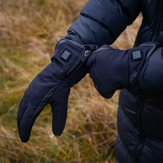 Ogrzewane rękawice motocyklowe i narciarskie W-TEC HEATnoir - Czarny