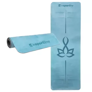 Mata fitness do ćwiczeń inSPORTline Padvana joga, aerobik 183x61cm - Niebieski