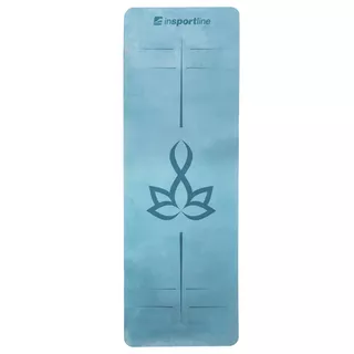 Mata fitness do ćwiczeń inSPORTline Padvana joga, aerobik 183x61cm - Niebieski