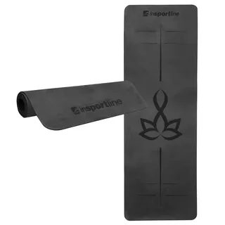Mata fitness do ćwiczeń inSPORTline Padvana joga, aerobik 183x61cm - Czarny