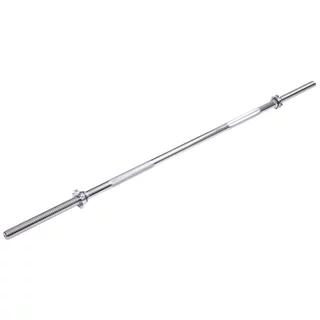 Gryf prosty inSPORTline Welerty 180cm/30mm ∙ gwintowany z zaciskami ∙ nośność 200 kg ∙ ryflowany antypoślizgowy uchwyt