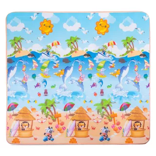 Zwijana mata dla dzieci inSPORTline Lhotino 200x180x1,5 cm - Plaża/Gospodarstwo rolne