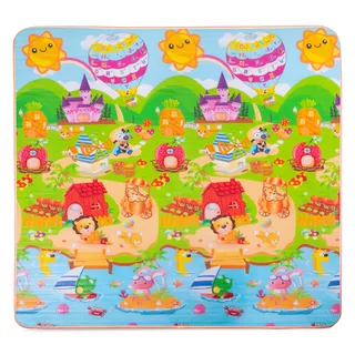 Zwijana mata dla dzieci inSPORTline Lhotino 200x180x1,5 cm - Plaża/Gospodarstwo rolne