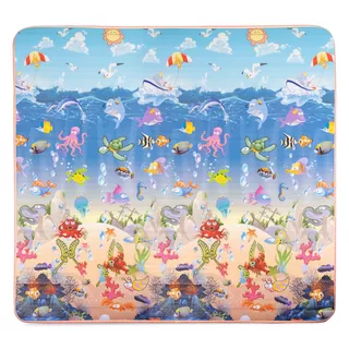 Zwijana mata dla dzieci inSPORTline Lhotino 200x180x1,5 cm - Plaża/Gospodarstwo rolne