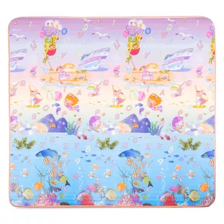 Zwijana mata dla dzieci inSPORTline Lhotino 200x180x1,5 cm - Plaża/Gospodarstwo rolne