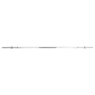 Gryf prosty inSPORTline Welenorty 220cm/30mm ∙ stal chromowana ∙ nośność 200 kg ∙ zaciski gwintowane ∙ antypoślizgowe ryflowanie