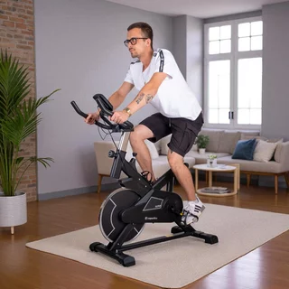 Rower treningowy spinningowy inSPORTline Alfan - Czarny