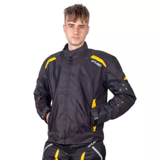 Męska letnia kurtka motocyklowa W-TEC Tosheck - Czarno-żółty