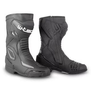 Buty motocyklowe W-TEC Rison Evo ∙ ochraniacze kostek i pięt ∙ elementy odblaskowe ∙ antypoślizgowa podeszwa ∙ wzmocnienie pod dźwignię - Czarny