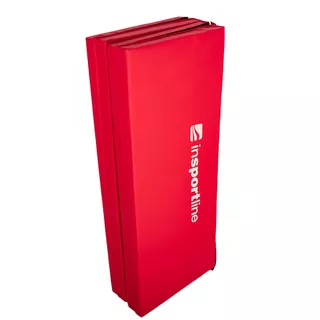 Składany materac gimnastyczny mata inSPORTline Kvadfold 200x120x5 cm - Czerwony