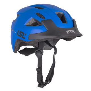 Dziecięcy kask rowerowy ISL Lumiro ∙ wyjmowana lampka LED USB-C ∙ 9 otworów wentylacyjnych ∙ regulacja pokrętłem ∙ In-Mold - Niebieski wyścigowy