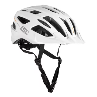 Kask rowerowy inSPORTline Winsdor ∙ nowoczesny design ∙ technologia in-mold ∙ zdejmowany daszek ∙ wysoka wentylacja - Matowa biel/szary tytanowy