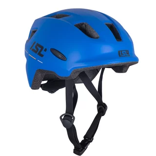 Kask rowerowy dziecięcy 2w1 inSPORTline Lumitto ∙ z lampką LED ∙ technologia in-mold ∙ regulacja pokrętłem ∙ 9 otworów wentylacyjnych - Niebieski wyścigowy