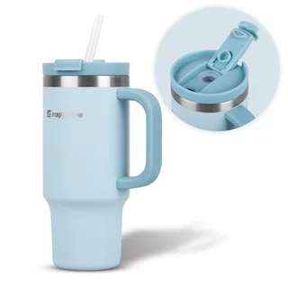 Kubek termiczny inSPORTline Natticino ∙ do uchwytów samochodowych ∙ podwójna zakrętka ∙ stal nierdzewna ∙ bez BPA ∙ do zmywarki - Niebieski