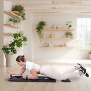 Deska do pilatesu inSPORTline Trancer Basic, antypoślizgowy, składana konstrukcja, wyjmowany wyświetlacz, podstawka na telefon