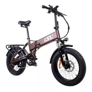 Składany rower elektryczny typu fat bike inSPORTline ISL Baxom 840Wh 20" - Deep Coffee