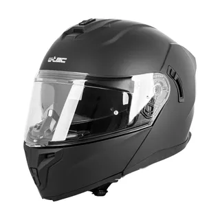 Kask motocyklowy pełny Flip-Up W-TEC Benidor - Biały błyszczący - Matt.czarny