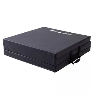 Składany materac gimnastyczny mata inSPORTline Trifold 195x90x5 cm - Czarny