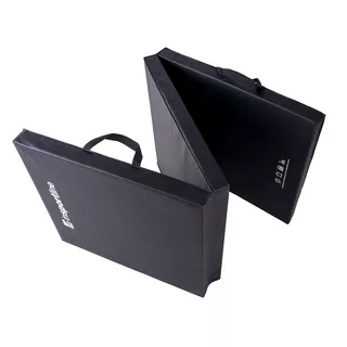 Składany materac gimnastyczny mata inSPORTline Trifold 195x90x5 cm - Czarny