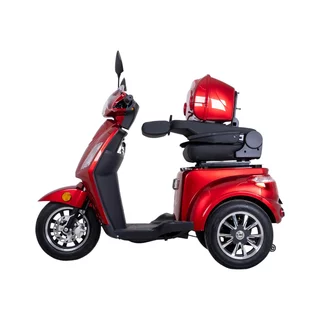 Trójkołowy wózek elektryczny inwalidzki inSPORTline Zorica Deluxe z hamulcem elektromagnetycznym - Czerwony