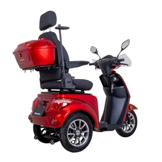 Trójkołowy wózek elektryczny inwalidzki inSPORTline Zorica Deluxe z hamulcem elektromagnetycznym - Czerwony