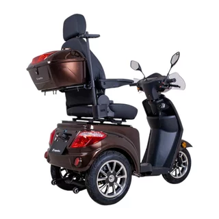 Trójkołowy wózek elektryczny inwalidzki inSPORTline Zorica Deluxe z hamulcem elektromagnetycznym - Czerwony
