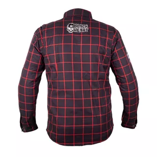 Koszula motocyklowa W-TEC Black Heart Rattlesneak - w czerwono-czarną kratkę