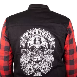 Kurtka motocyklowa na chopper W-TEC Black Heart Ruffster - Czarno-czerwony