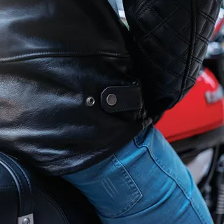 Skórzana kurtka motocyklowa W-TEC Valebravo - Czarny