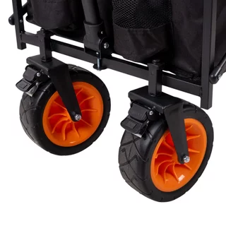 Składany wózek transportowy inSPORTline Wagoner ∙ nośność 120 kg ∙ pojemność 200 l ∙ waga 8,5 kg ∙ rama stal węglowa ∙ szerokie koła gumowe