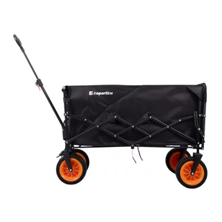 Składany wózek transportowy inSPORTline Wagoner ∙ nośność 120 kg ∙ pojemność 200 l ∙ waga 8,5 kg ∙ rama stal węglowa ∙ szerokie koła gumowe