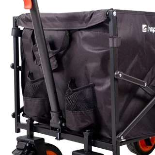 Składany wózek transportowy inSPORTline Wagoner ∙ nośność 120 kg ∙ pojemność 200 l ∙ waga 8,5 kg ∙ rama stal węglowa ∙ szerokie koła gumowe