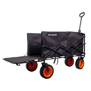 Składany wózek transportowy inSPORTline Wagoner ∙ nośność 120 kg ∙ pojemność 200 l ∙ waga 8,5 kg ∙ rama stal węglowa ∙ szerokie koła gumowe