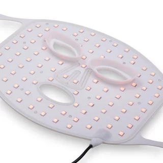 Maska LED do twarzy i szyi inSPORTline Santorina ∙ 100 diod ∙ 7 trybów kolorów ∙ ładowanie USB-C ∙ 3 poziomy intensywności
