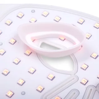 Maska LED do twarzy i szyi inSPORTline Santorina ∙ 100 diod ∙ 7 trybów kolorów ∙ ładowanie USB-C ∙ 3 poziomy intensywności