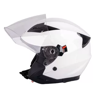 Kask motocyklowy otwarty z blendą W-TEC Putta - czarno-brązowy