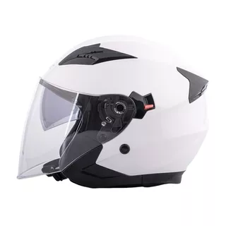 Kask motocyklowy otwarty z blendą W-TEC Putta - czarno-brązowy