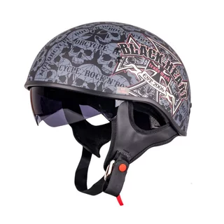 Kask motocyklowy otwarty W-TEC Black Heart V535 Cross Skull
