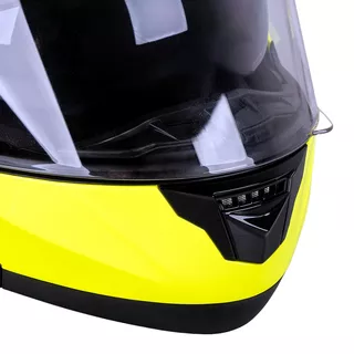 Kask motocyklowy z otwieraną szczęką + blenda W-TEC Cullo - Fluo żółty