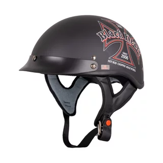 Kask motocyklowy W-TEC Black Heart V531 Iron Cross - Czarny