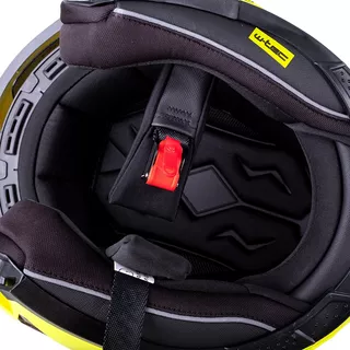 Kask motocyklowy z otwieraną szczęką + blenda W-TEC Cullo - Fluo żółty
