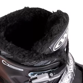 Łyżwy regulowane z ocieplanym futerkiem WORKER Niorto black - Czarny
